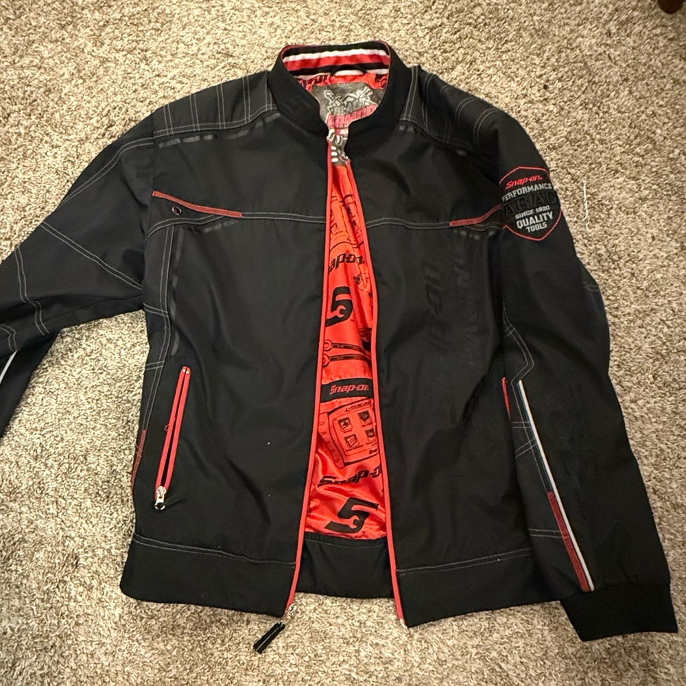 Snap on racing jacket